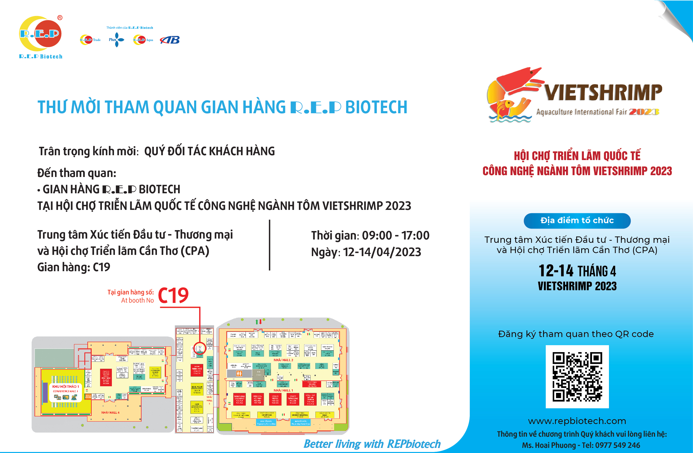 THƯ MỜI THAM QUAN GIAN HÀNG 𝗥.𝗘.𝗣 𝗕𝗜𝗢𝗧𝗘𝗖𝗛 TẠI 𝗩𝗜𝗘𝗧𝗦𝗛𝗥𝗜𝗠𝗣 𝟮𝟬𝟮𝟯