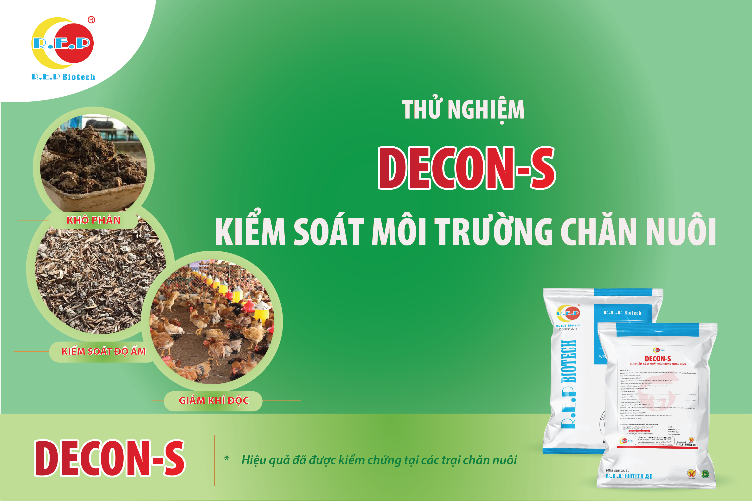 CHƯƠNG TRÌNH THỬ NGHIỆM DECON-S KIỂM SOÁT MÔI TRƯỜNG CHĂN NUÔI